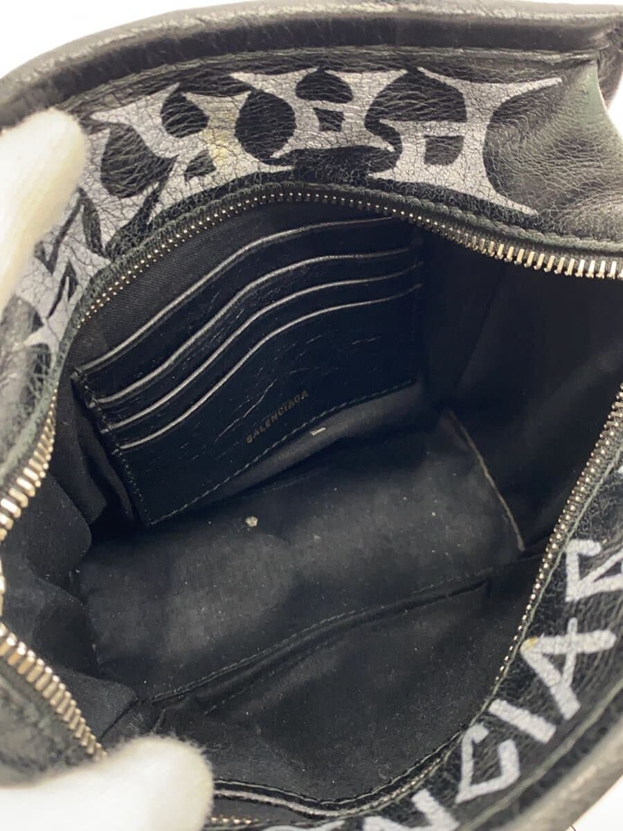 BALENCIAGA Bazaar Shopper Shoulder Bag Leather BLK Solid 513988 1090 Y 002123 6