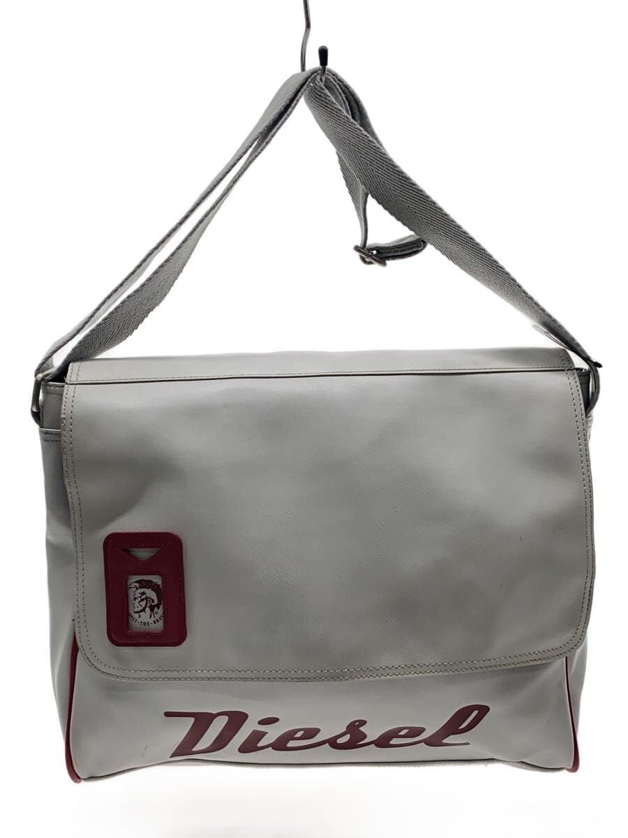 DIESEL Shoulder Bag Leather GRY Solid