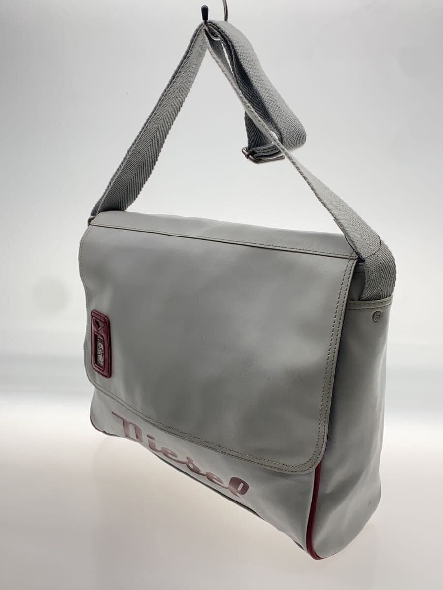 DIESEL Shoulder Bag Leather GRY Solid 2