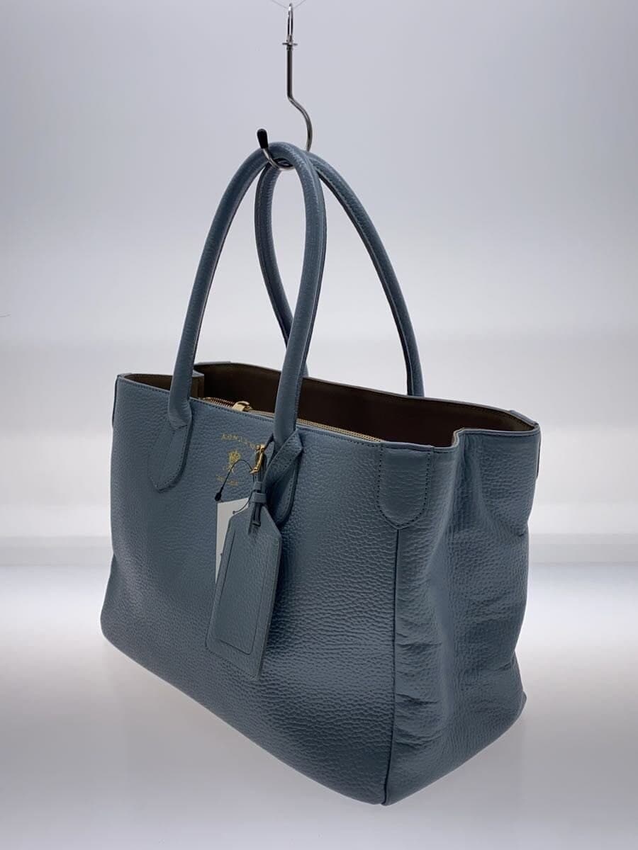 A.D.M.J.ACCESSORIES DE MADEMOISELLE Tote Bag Leather BLU Solid 2