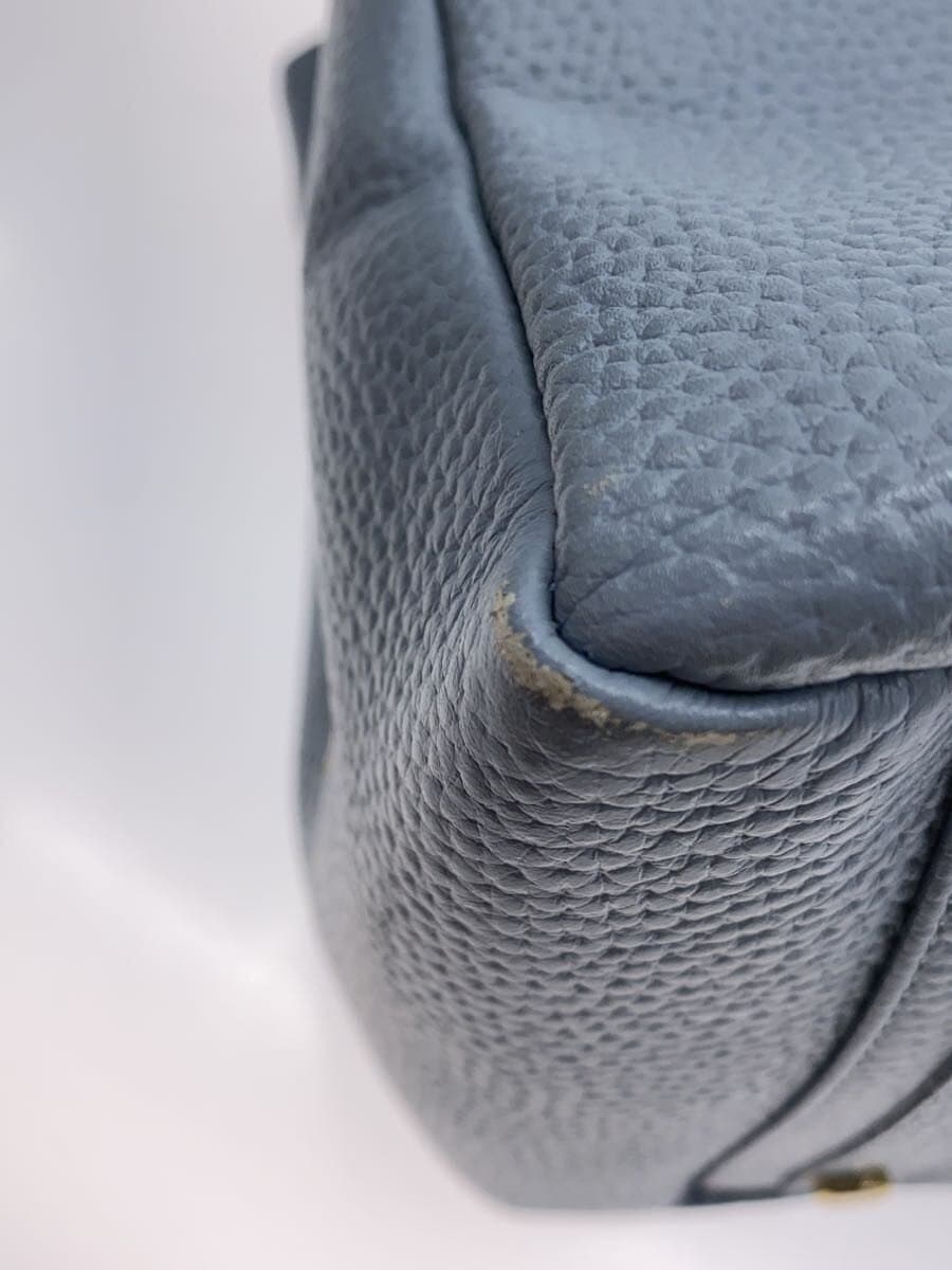 A.D.M.J.ACCESSORIES DE MADEMOISELLE Tote Bag Leather BLU Solid 8