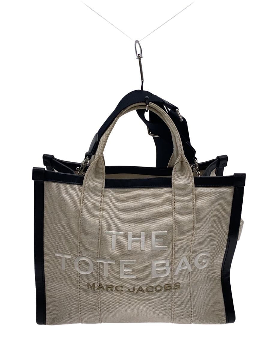 MARC JACOBS The Tote 2-Way Tote Bag Cotton CRM Solid