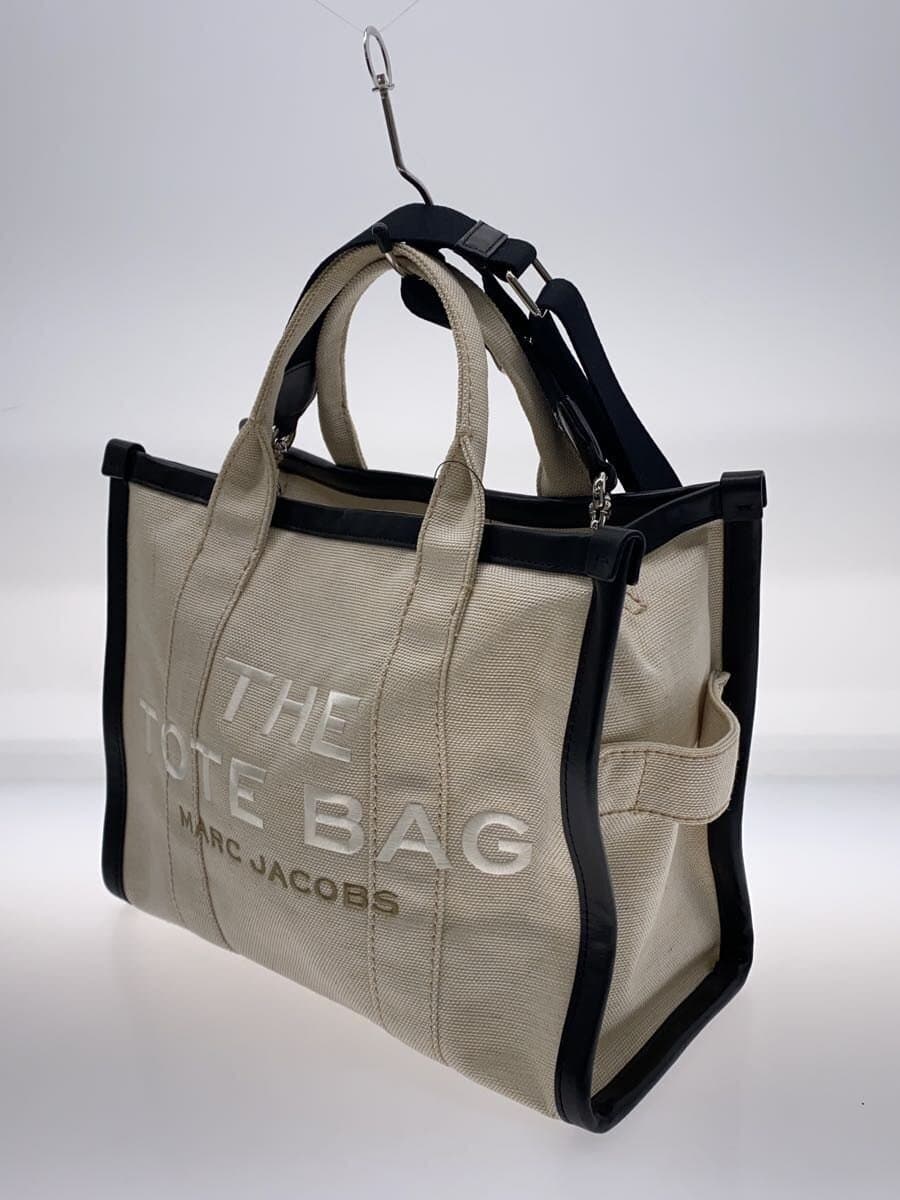 MARC JACOBS The Tote 2-Way Tote Bag Cotton CRM Solid 2