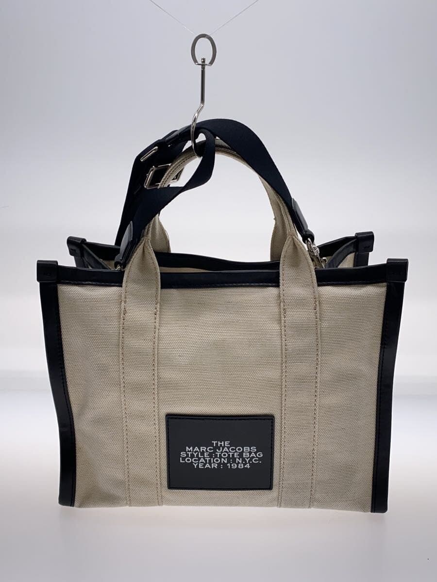 MARC JACOBS The Tote 2-Way Tote Bag Cotton CRM Solid 3