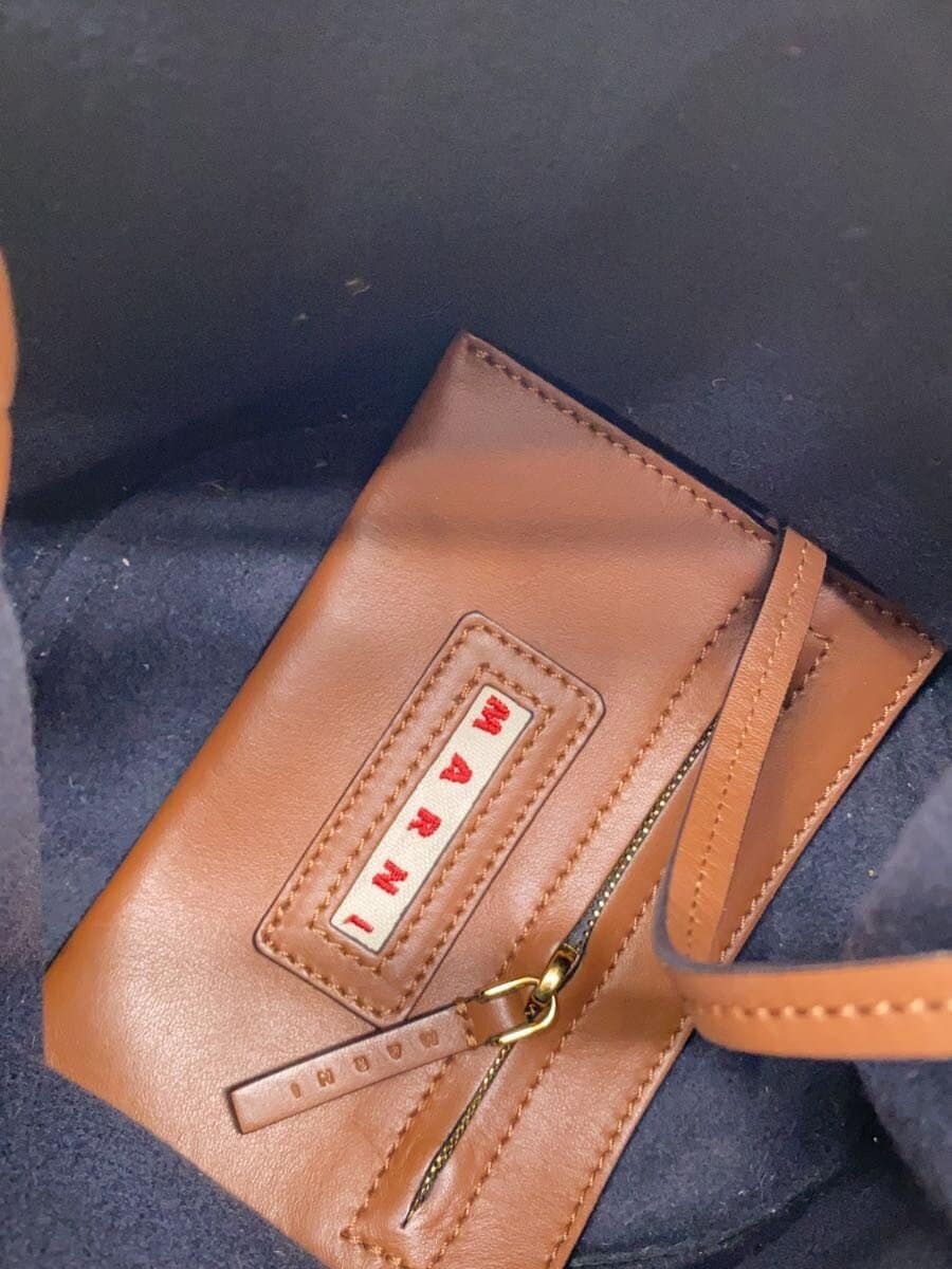 MARN Ipannier Handbag 2-Way Shoulder Bag Leather BRW Solid 6