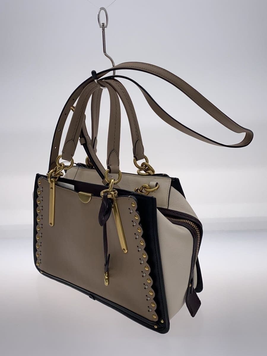 COACH Dreamer With Scallop Tote Bag Leather BEG 76421 2