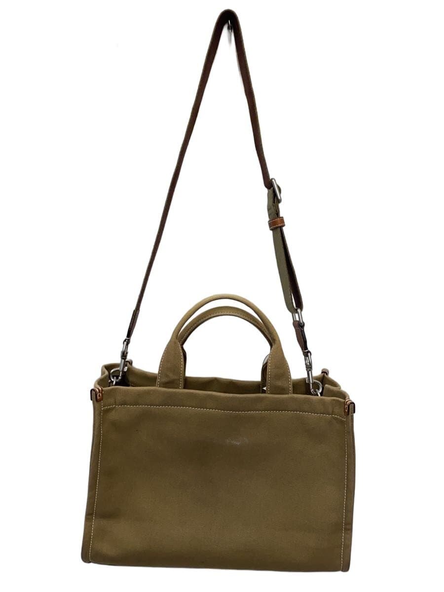 TORY BURCH2-Way Ella Tote Bag Cotton KHK Solid 10008684 3