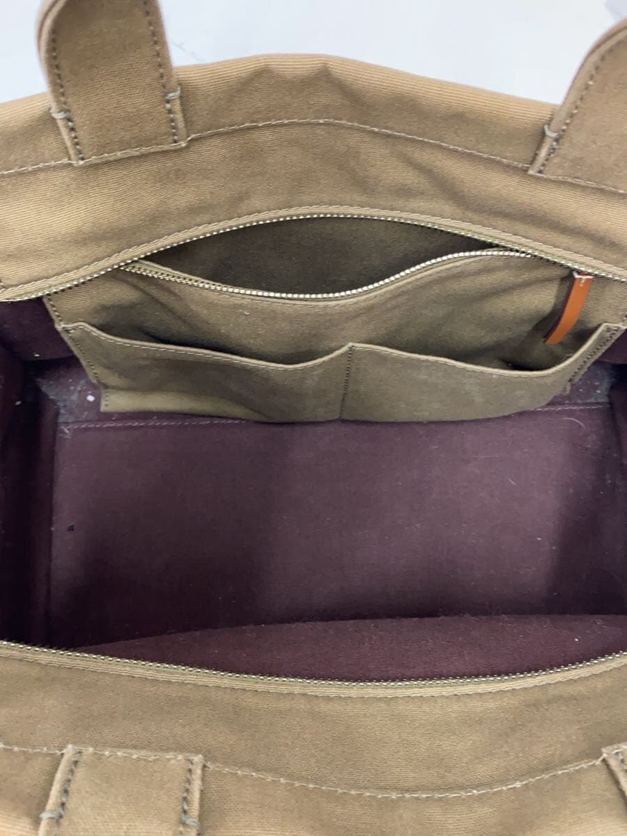 TORY BURCH2-Way Ella Tote Bag Cotton KHK Solid 10008684 6