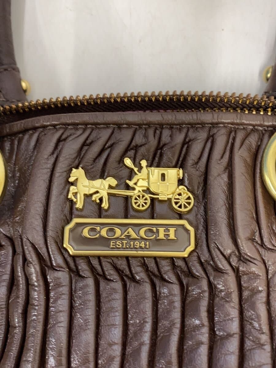 COACH Madison Handbag Leather BRW All Over Pattern K1182-18620 5