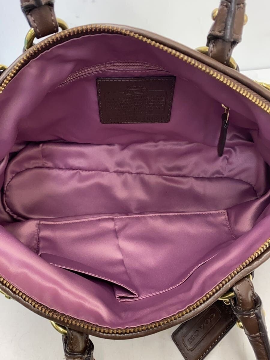 COACH Madison Handbag Leather BRW All Over Pattern K1182-18620 6