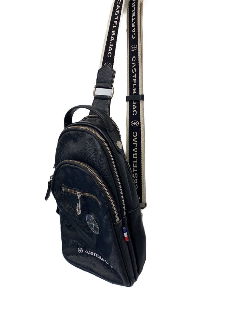 CASTELBAJAC Shoulder Bag Leather BLK Solid 2