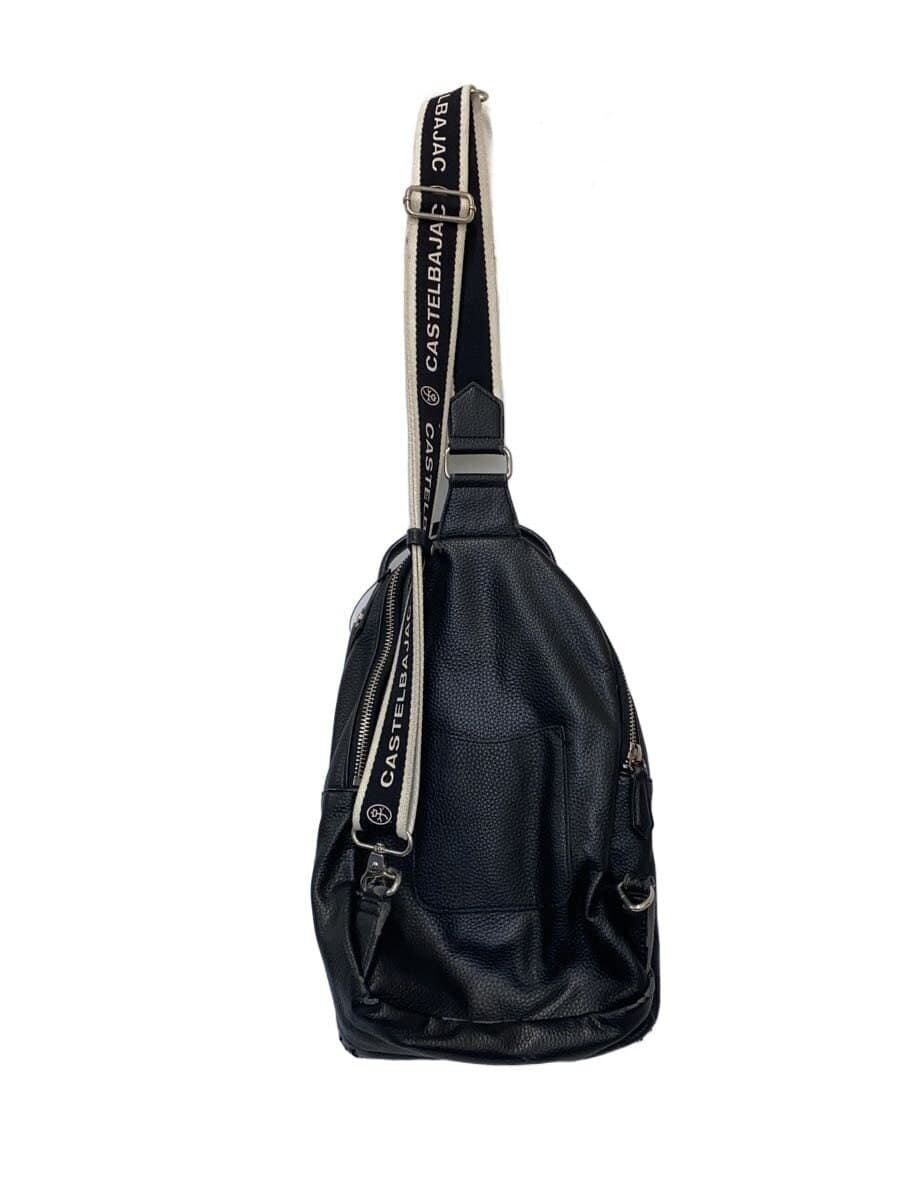 CASTELBAJAC Shoulder Bag Leather BLK Solid 3