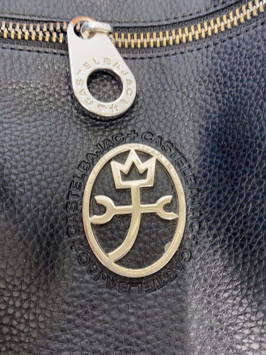 CASTELBAJAC Shoulder Bag Leather BLK Solid 5