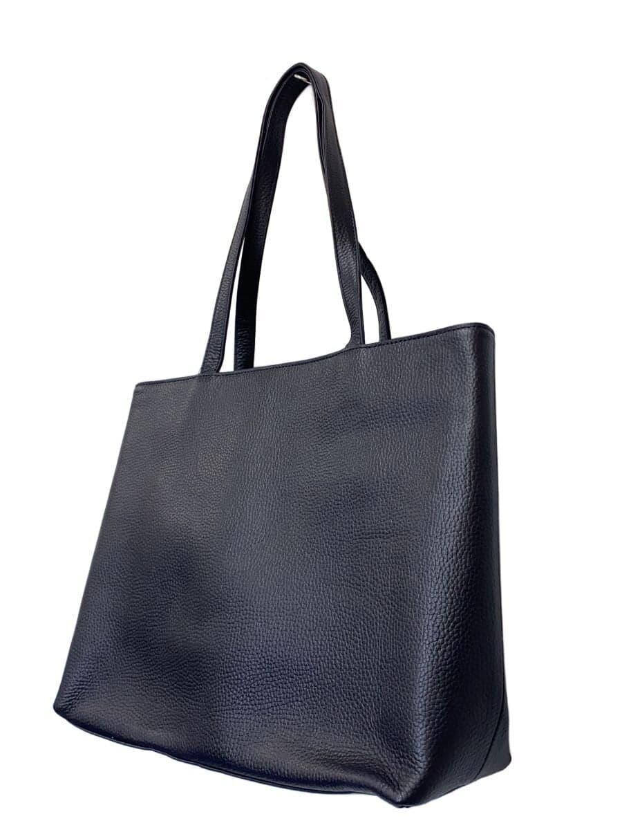 Hush Tug Tote Bag Leather BLK Solid 2