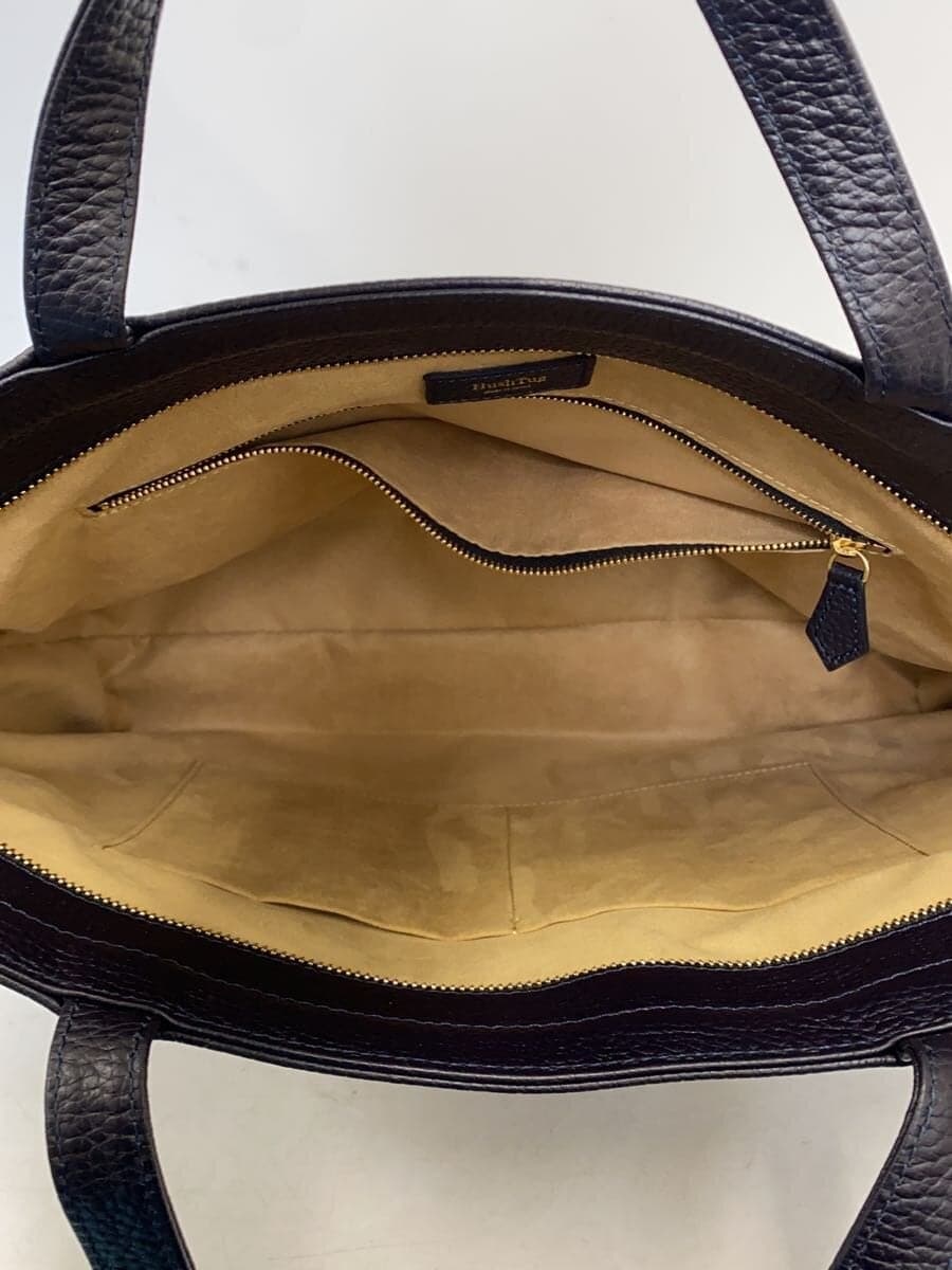 Hush Tug Tote Bag Leather BLK Solid 6