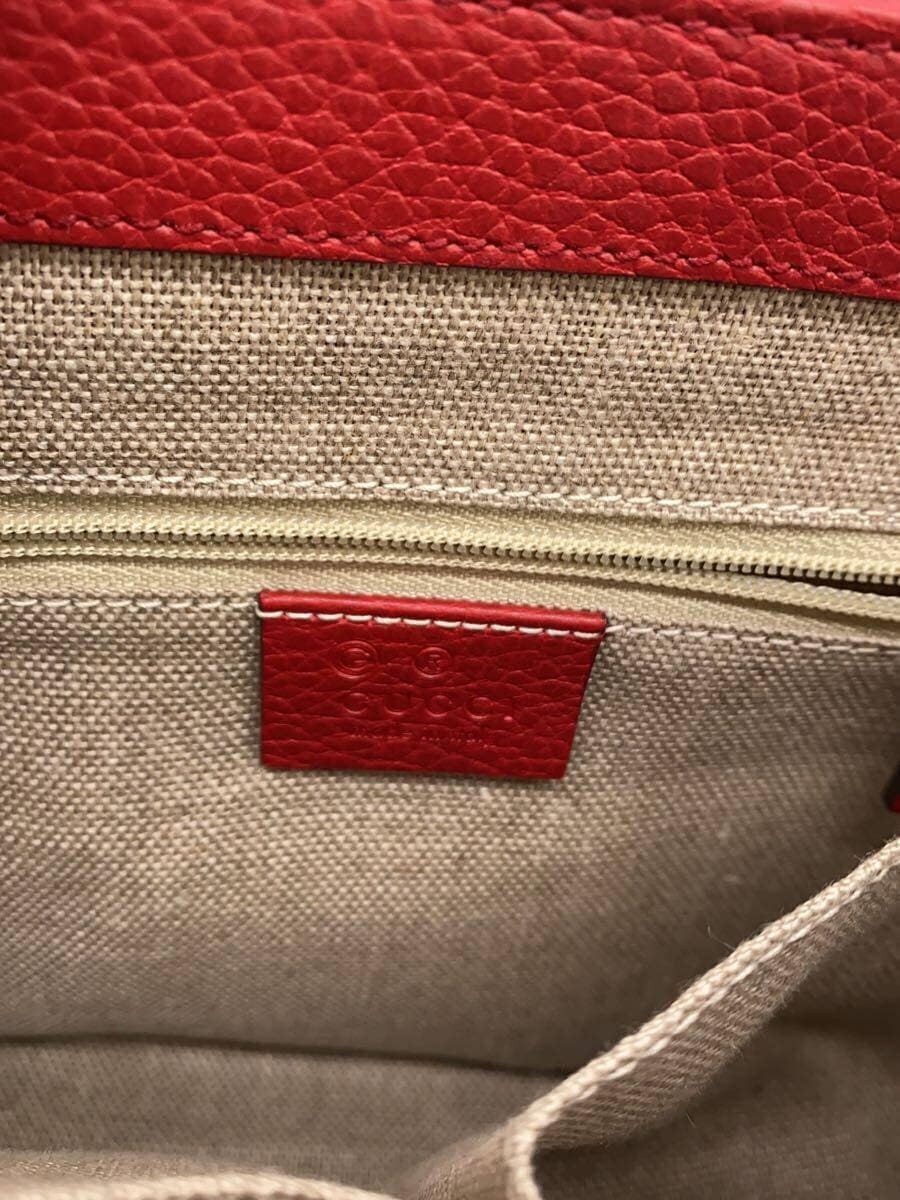 GUCCI Shoulder Bag_Interlocking G Leather RED Solid 5