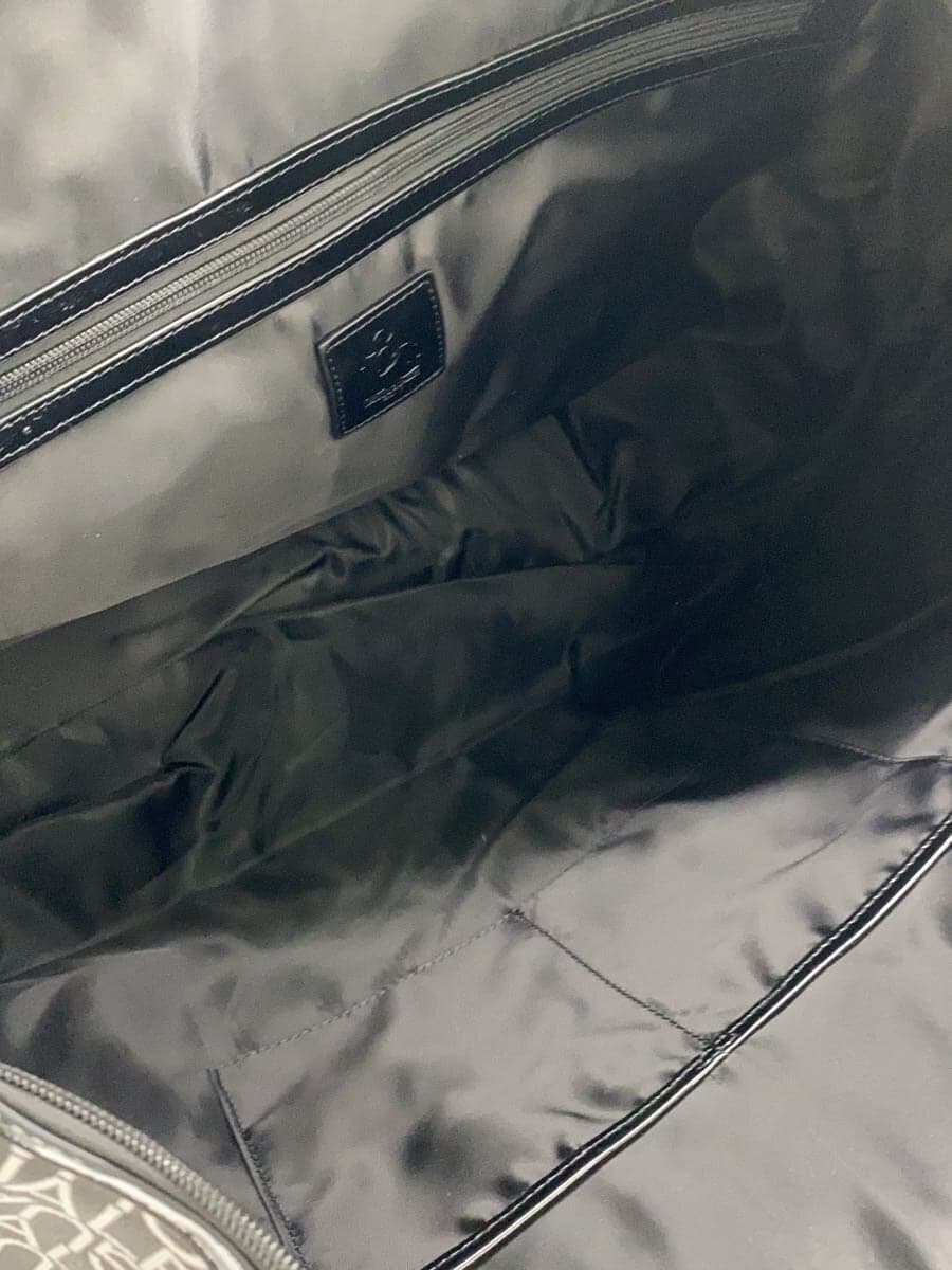 1piu1uguale3 Boston bag Leather Black All-over pattern 6