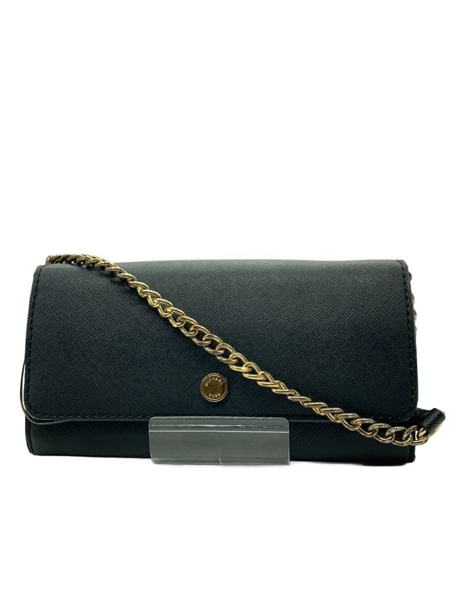 MICHAEL KORS Shoulder Bag Leather BLK Solid AV-1605