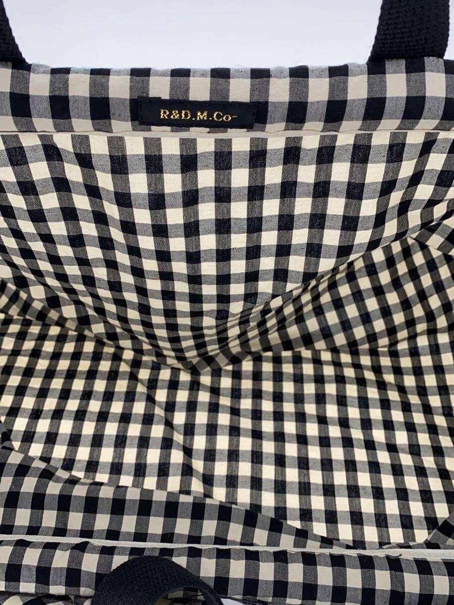R&D.M.Co-(OLDMAN’S TAILOR)Tote Bag Cotton BLK Gingham CK 6