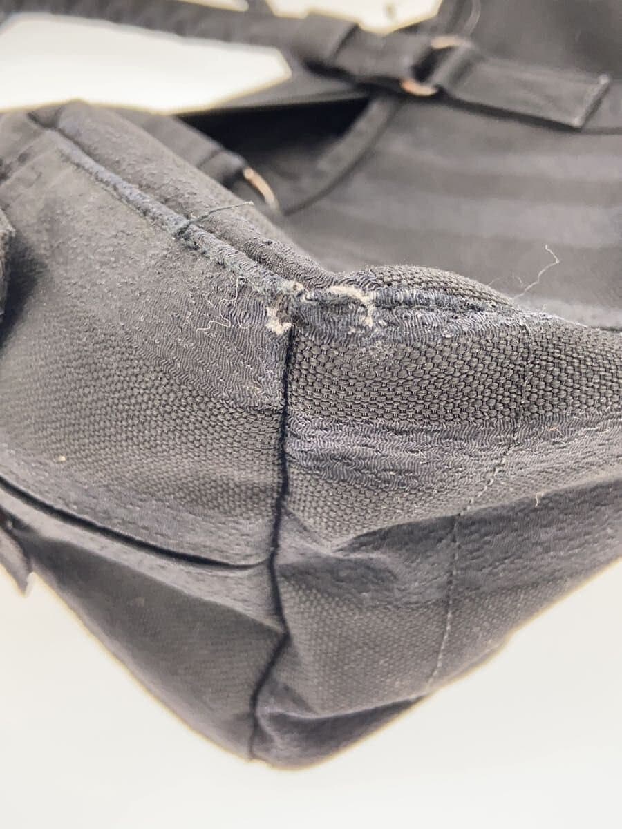 PORTER shoulder bag canvas BLK plain 8