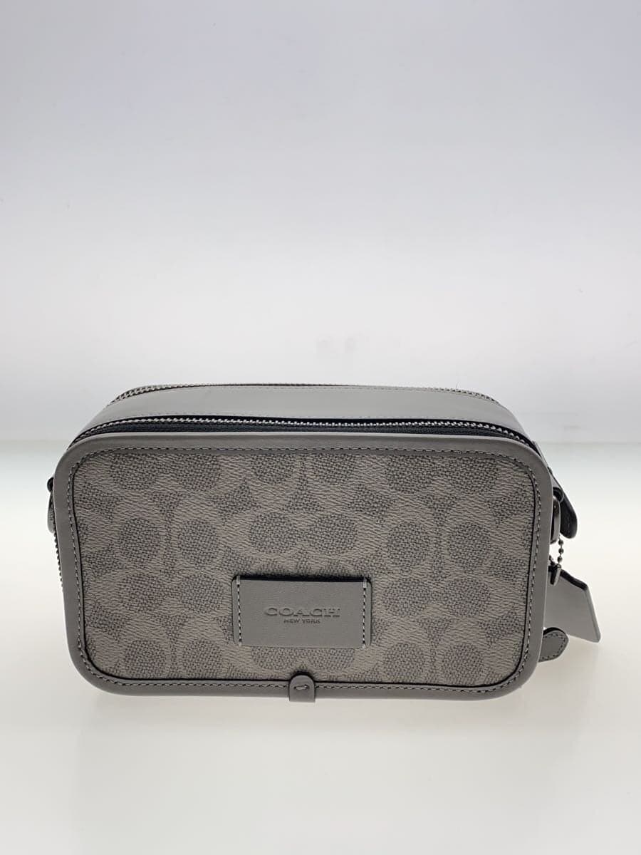 COACH Shoulder Bag Polyester GRY All Over Pattern 3