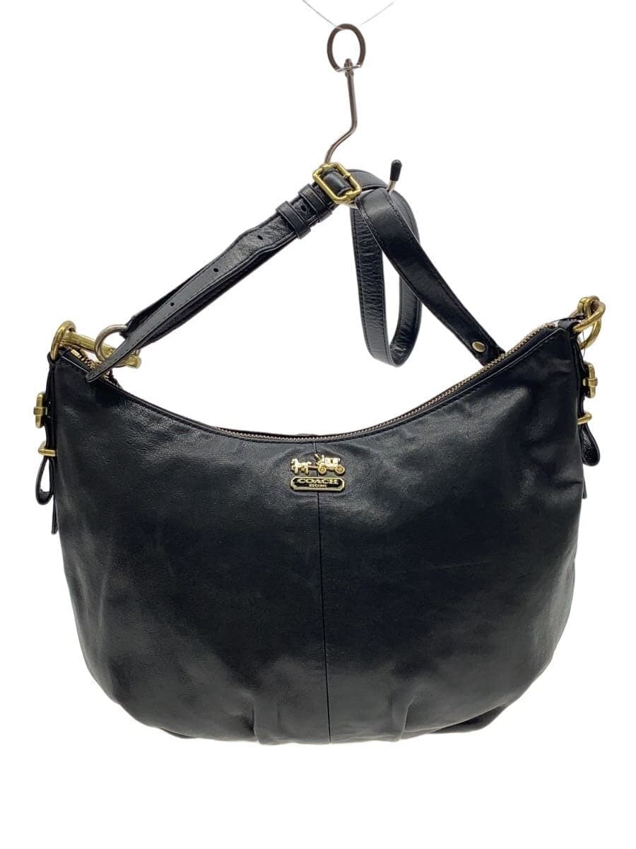 COACH Inside With Stain Shoulder Bag Polyester BLK Solid