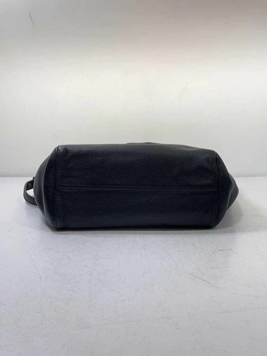 MICHAEL KORS Shoulder Bag Leather BLK Plain Black 2WAY 4