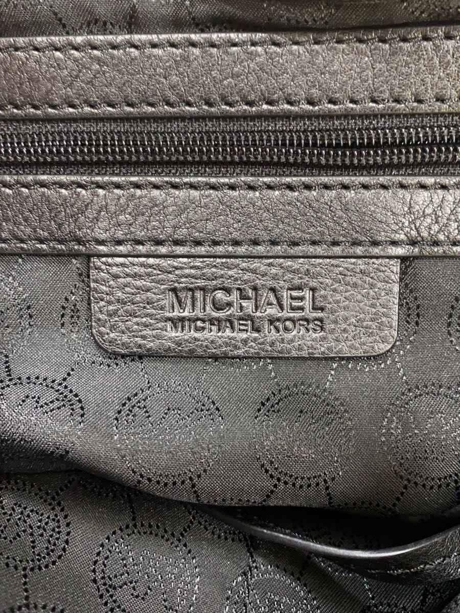 MICHAEL KORS Shoulder Bag Leather BLK Plain Black 2WAY 5