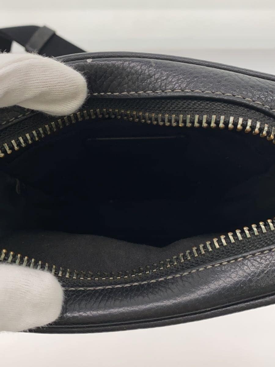 COACH Shoulder Bag Leather BLK All-over Print cc009 Black 6