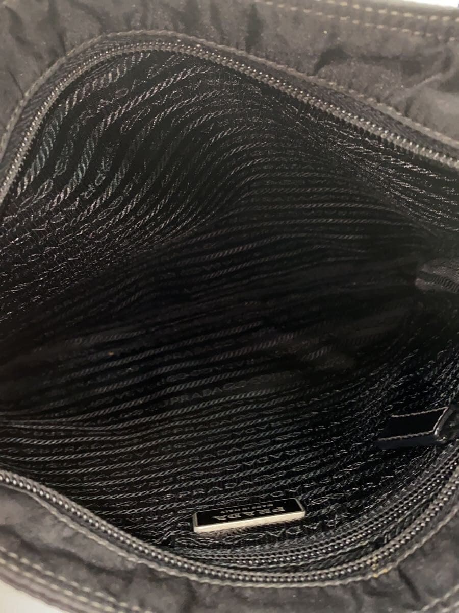 PRADA shoulder bag nylon BLK plain black black 6