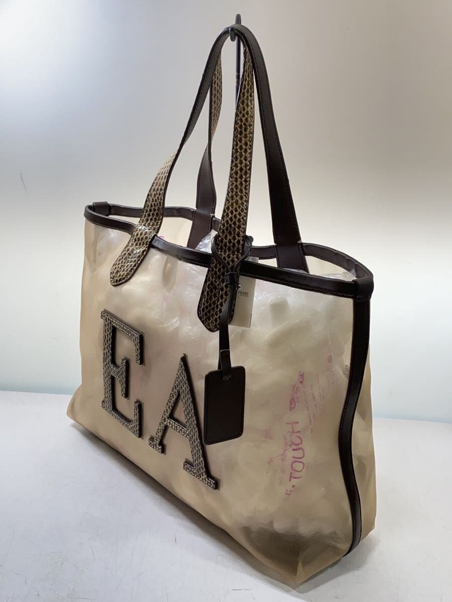 EMPORIO ARMANI tote bag -- BEG plain beige 2