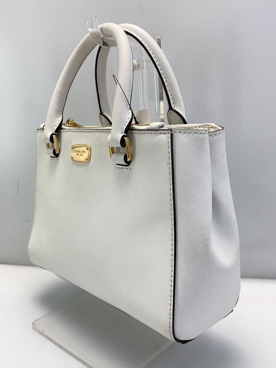 MICHAEL KORS Handbag Leather White Solid 2