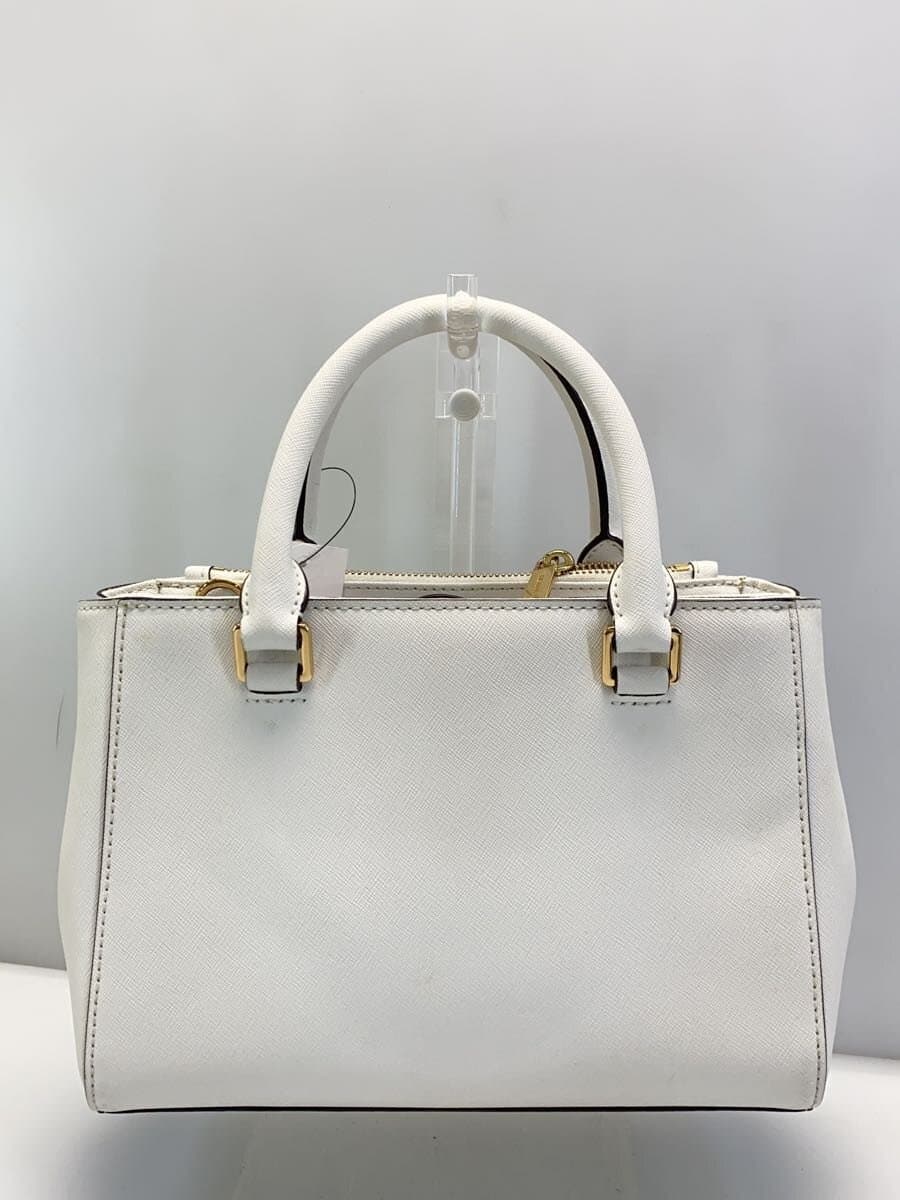 MICHAEL KORS Handbag Leather White Solid 3