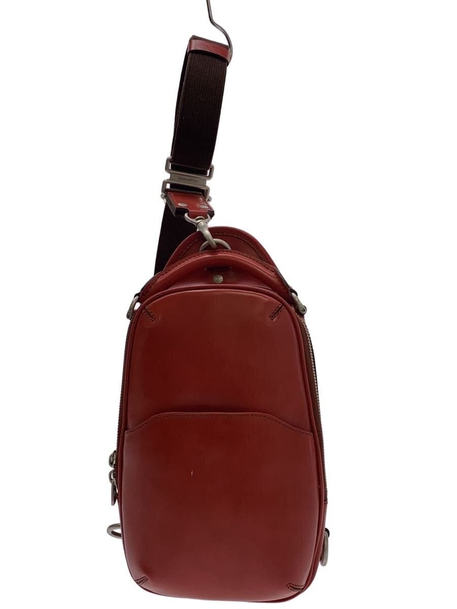 HERGOPOCH Shoulder Bag Cowhide Bordeaux Solid