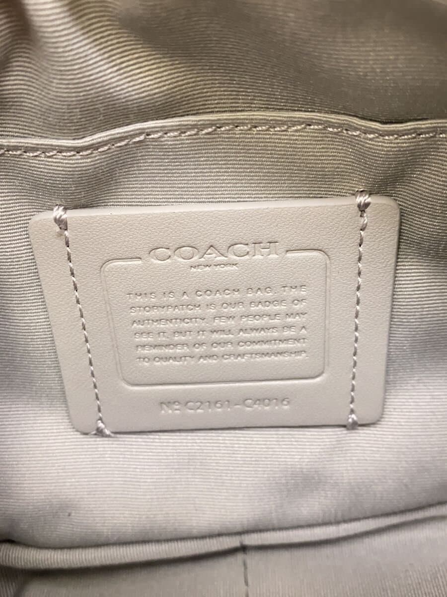 COACH Mini Edge Belt Bag Color Block Waist Bag Leather White All Over Pattern C4016 5