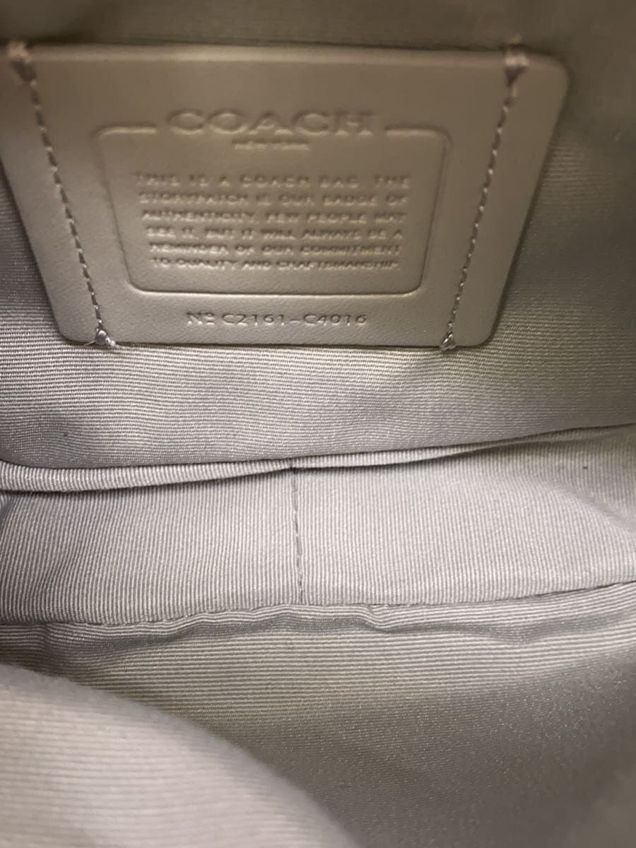 COACH Mini Edge Belt Bag Color Block Waist Bag Leather White All Over Pattern C4016 6