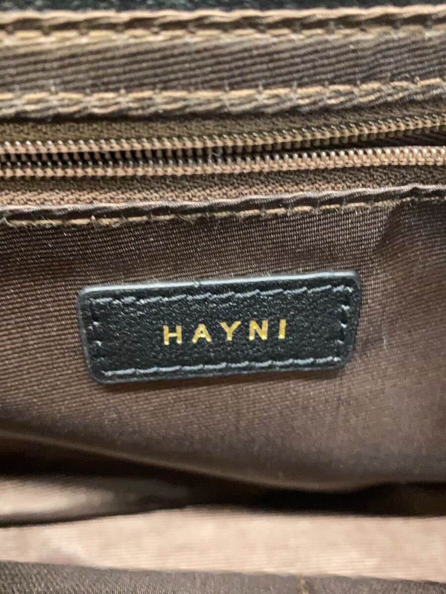 HAYNI Shoulder Bag Leather BLK ※With Scratches 5