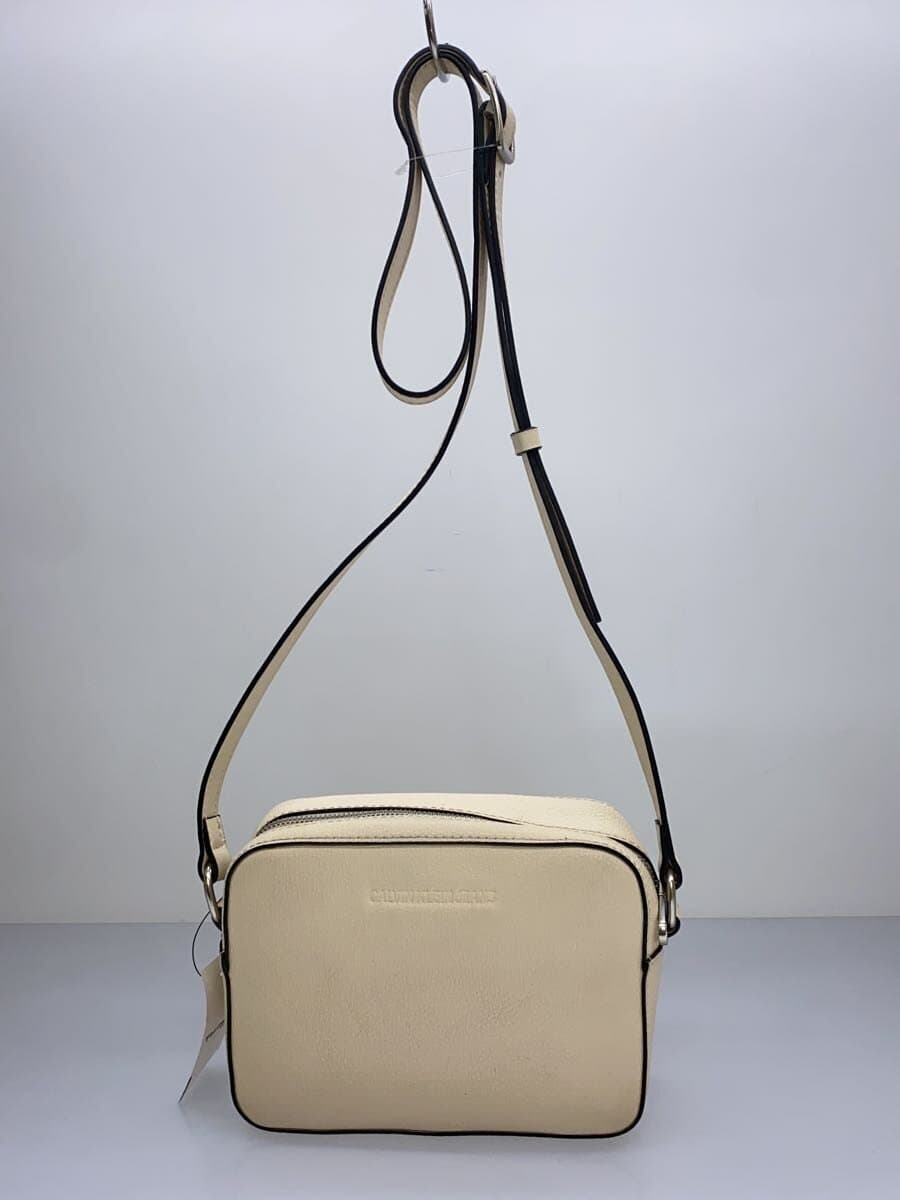 Calvin Klein Shoulder Bag Leather White 3