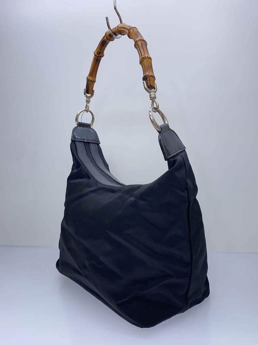 GUCCI Bamboo Handle Handbag BLK 000.2214.0531 ※With Wear 2