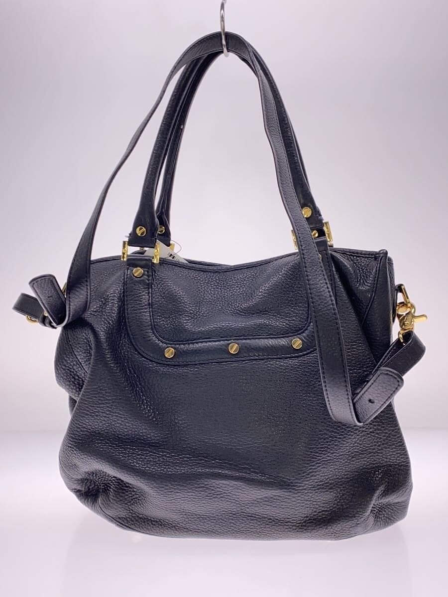 TORY BURCH 2-way handbag leather black 3