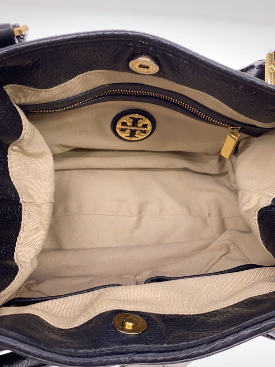 TORY BURCH 2-way handbag leather black 6
