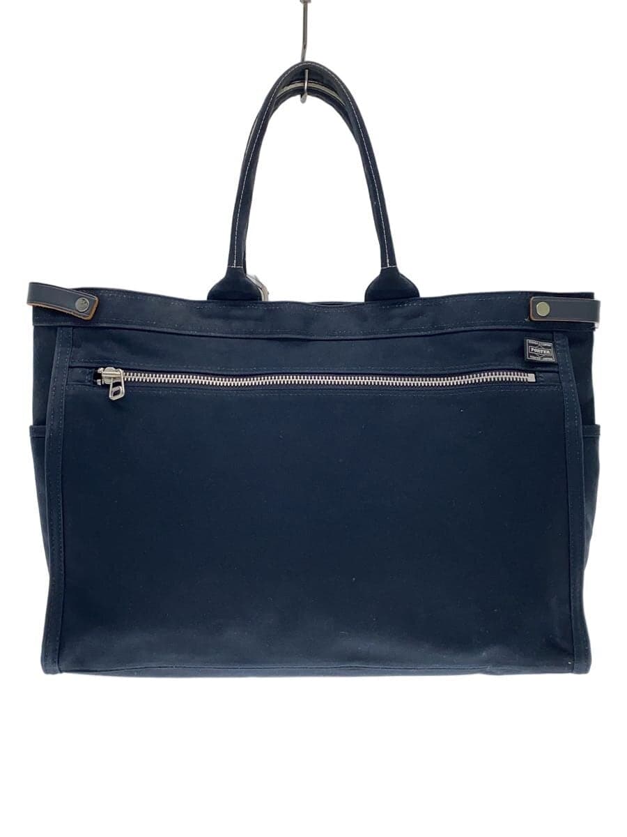 PORTER GIRL Tote Bag Canvas NVY Plain *Has stains
