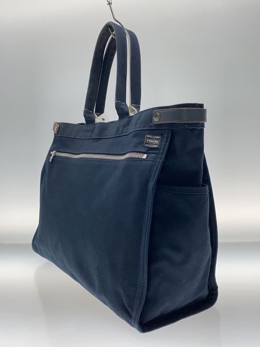PORTER GIRL Tote Bag Canvas NVY Plain *Has stains 2