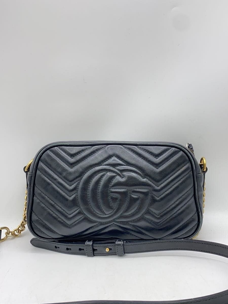 GUCCI Chain Shoulder Bag_GG Marmont _Quilted Leather BLK 3