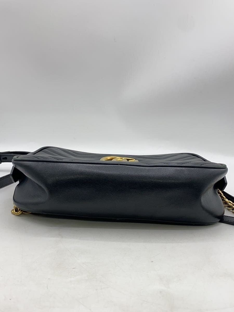 GUCCI Chain Shoulder Bag_GG Marmont _Quilted Leather BLK 4