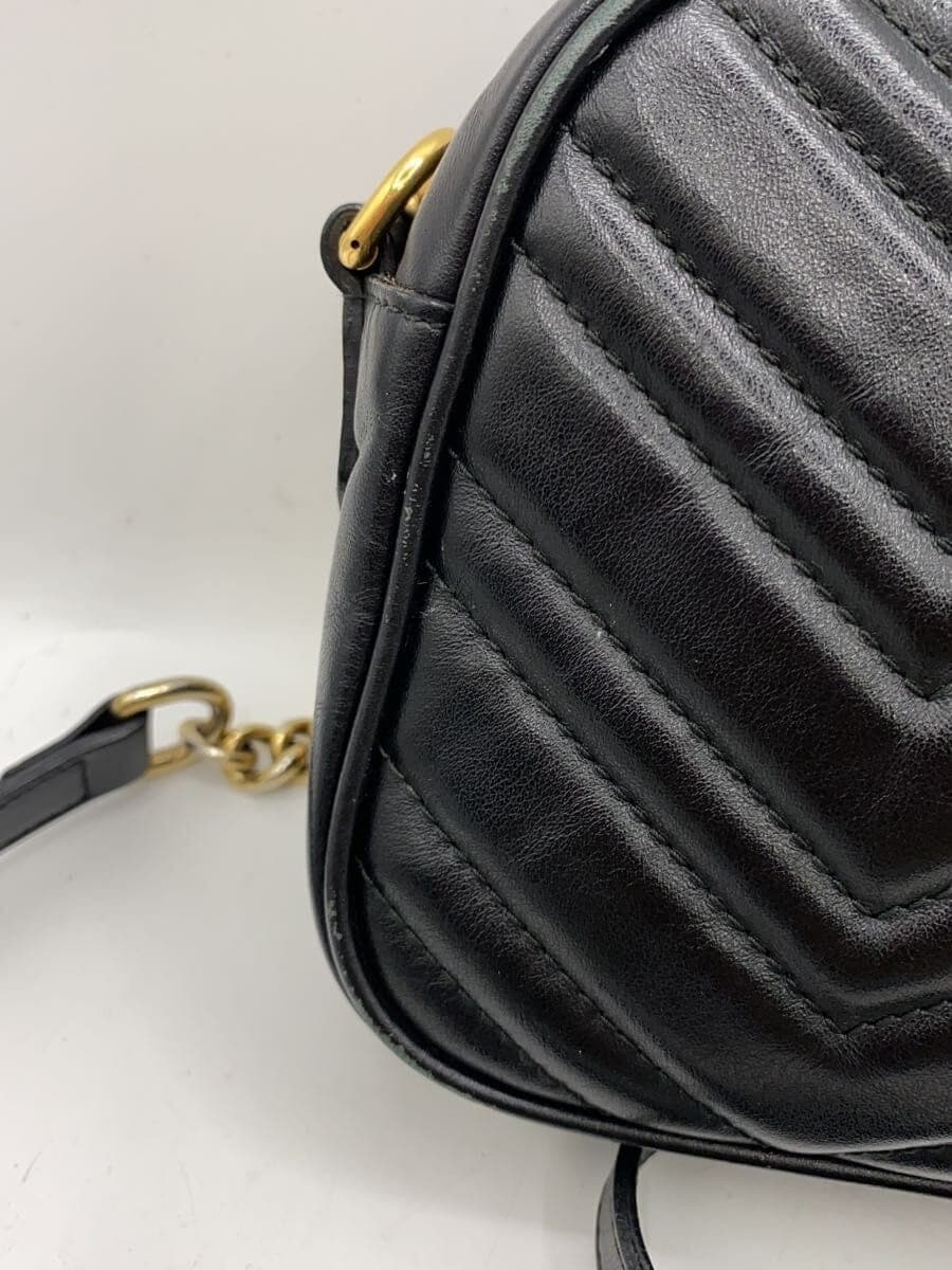 GUCCI Chain Shoulder Bag_GG Marmont _Quilted Leather BLK 7