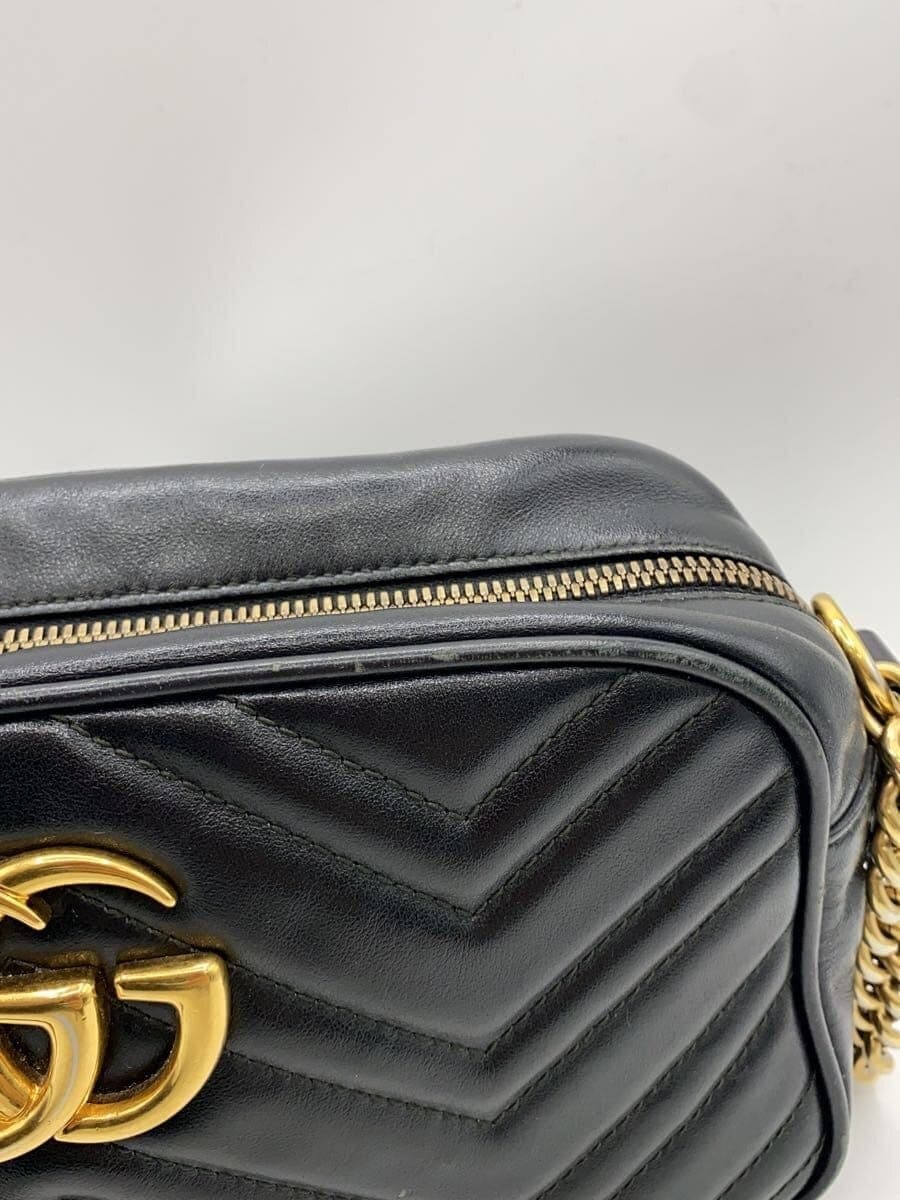 GUCCI Chain Shoulder Bag_GG Marmont _Quilted Leather BLK 8
