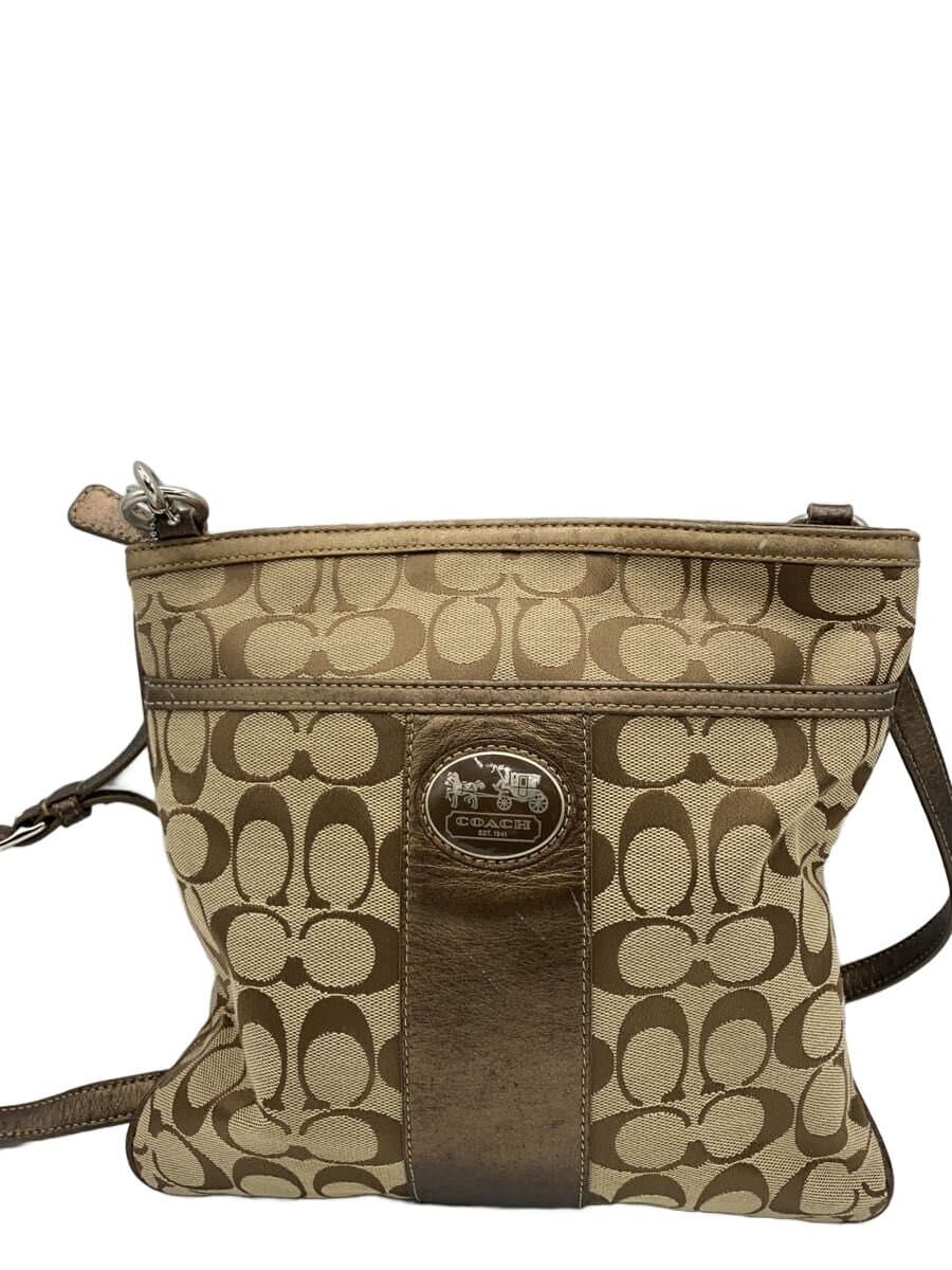 COACH Shoulder Bag Signature Canvas BRW 44799
