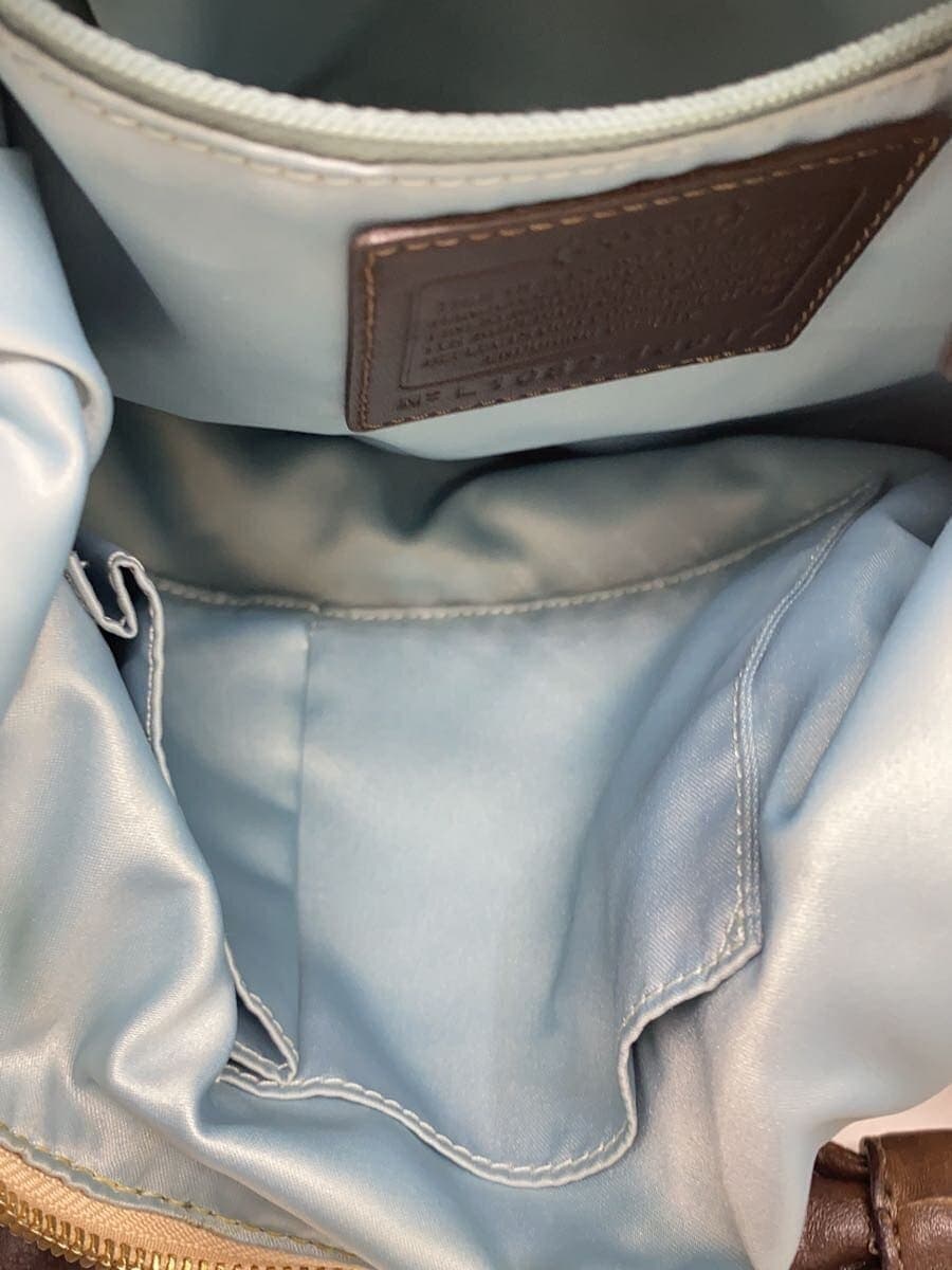 COACH Hobo Signature Kristin Dark Brown Leather Canvas WHT Allover Pattern 19335 6