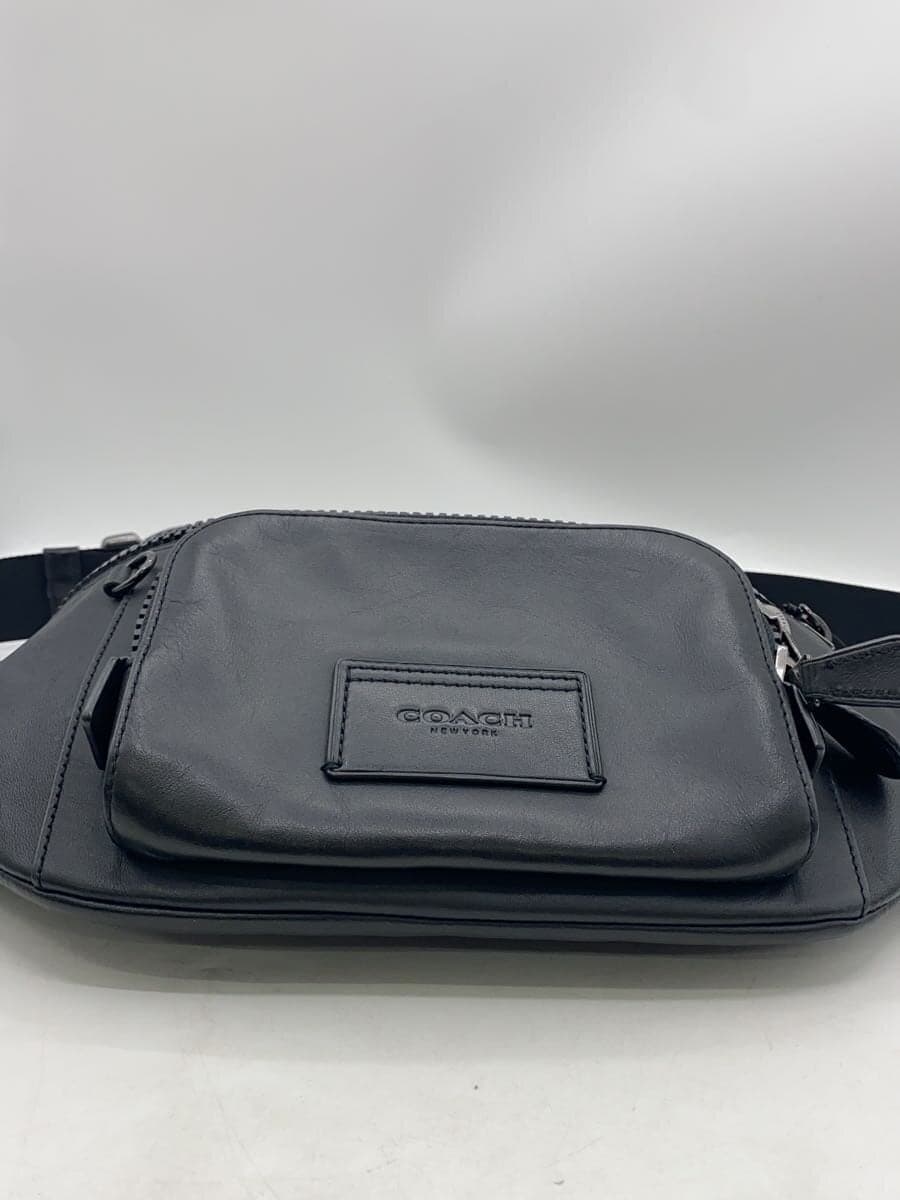 COACH Waist Bag Leather Black Plain c2716 4